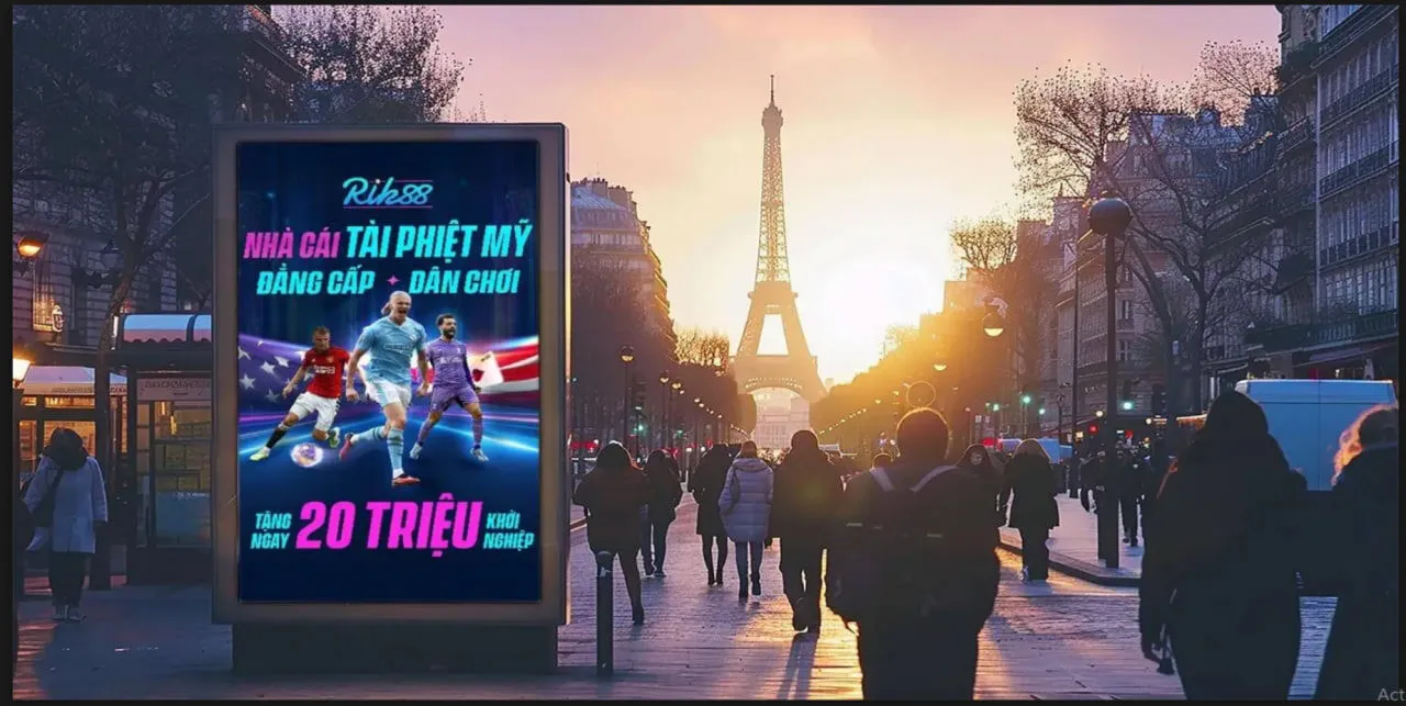 Billboard Rik88 xuất hiện tại Central World (Bangkok) khiến nhiều người không khỏi đặt câu hỏi: quảng cáo thật hay chỉ là hình ảnh dựng để tạo hiệu ứng?